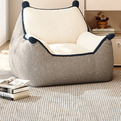 Contemporary Creative Square Rectangular Lamb Fleece EPS Lazy Sofa Backrest Armrest For Living Room