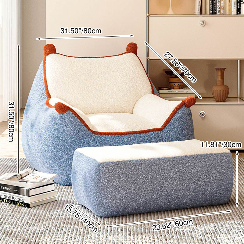 Contemporary Creative Square Rectangular Lamb Fleece EPS Lazy Sofa Backrest Armrest For Living Room