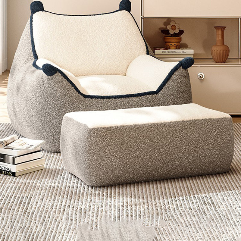 Contemporary Creative Square Rectangular Lamb Fleece EPS Lazy Sofa Backrest Armrest For Living Room
