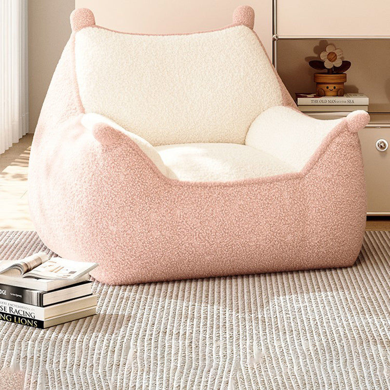 Contemporary Creative Square Rectangular Lamb Fleece EPS Lazy Sofa Backrest Armrest For Living Room