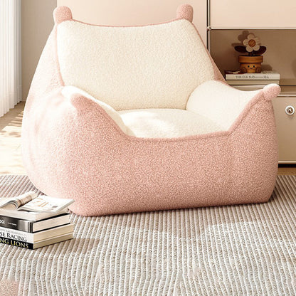 Contemporary Creative Square Rectangular Lamb Fleece EPS Lazy Sofa Backrest Armrest For Living Room