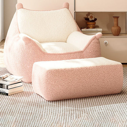 Contemporary Creative Square Rectangular Lamb Fleece EPS Lazy Sofa Backrest Armrest For Living Room