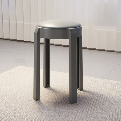Modern Minimalist Round PU Leather PP Stackable Low Stool For Living Room