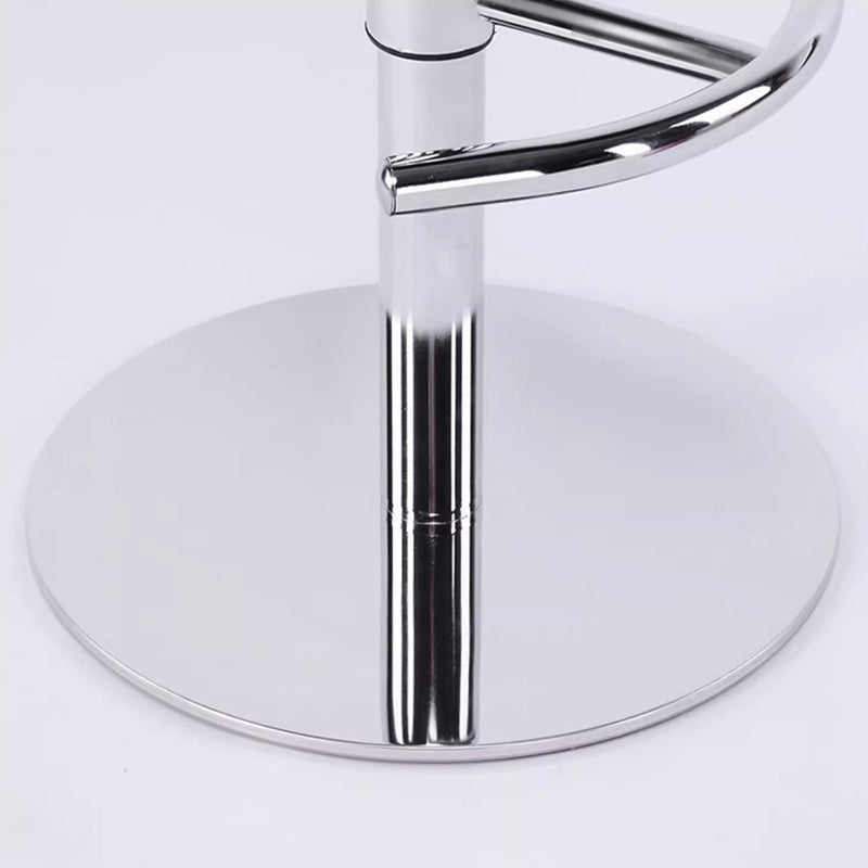 Modern Minimalist Square Rectangular PP Stainless Steel Swivel Height-adjustable Bar Stool Backrest Armless For Dining Room & Kitchen