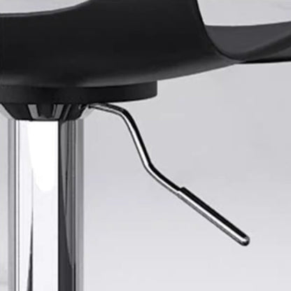 Modern Minimalist Square Rectangular PP Stainless Steel Swivel Height-adjustable Bar Stool Backrest Armless For Dining Room & Kitchen