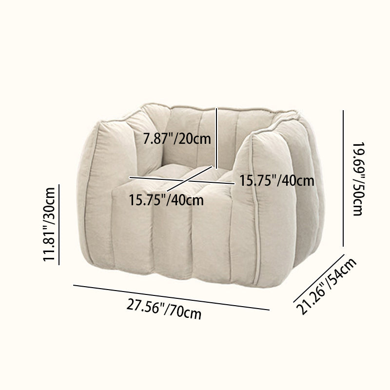 Modern Minimalist Rectangular Velvet Rebound Sponge Compressible Kid Lazy Sofa Backrest Armrest For Living Room