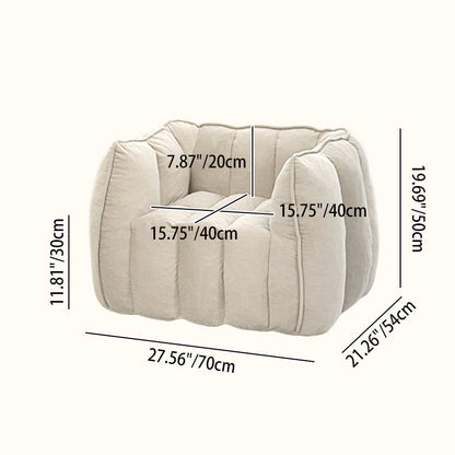 Modern Minimalist Rectangular Velvet Rebound Sponge Compressible Kid Lazy Sofa Backrest Armrest For Living Room