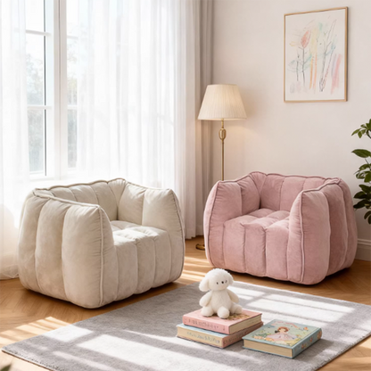 Modern Minimalist Rectangular Velvet Rebound Sponge Compressible Kid Lazy Sofa Backrest Armrest For Living Room