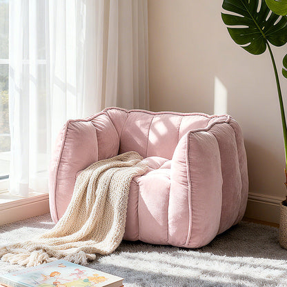 Modern Minimalist Rectangular Velvet Rebound Sponge Compressible Kid Lazy Sofa Backrest Armrest For Living Room