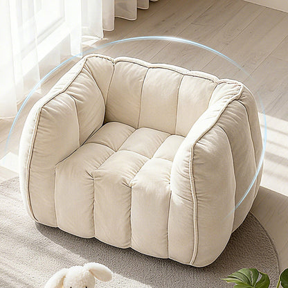 Modern Minimalist Rectangular Velvet Rebound Sponge Compressible Kid Lazy Sofa Backrest Armrest For Living Room