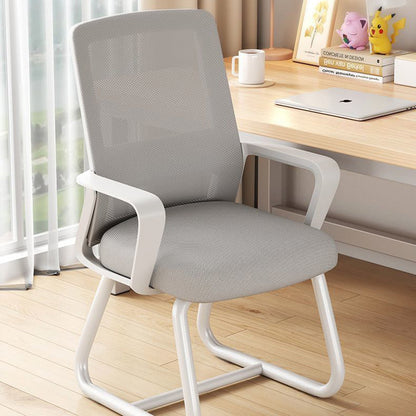 Modern Minimalist Square Rectangular Mesh Fabric Carbon Steel Desk Chair Backrest Armrest For Home Office