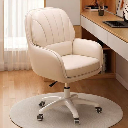 Modern Minimalist Square Rectangular Cat Scratch Leather Nylon Iron Solid Wood Plywood Swivel Height Adjustable Movable Desk Chair Backrest Armrest For Home Office