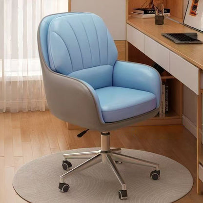 Modern Minimalist Square Rectangular Cat Scratch Leather Nylon Iron Solid Wood Plywood Swivel Height Adjustable Movable Desk Chair Backrest Armrest For Home Office