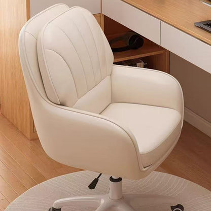 Modern Minimalist Square Rectangular Cat Scratch Leather Nylon Iron Solid Wood Plywood Swivel Height Adjustable Movable Desk Chair Backrest Armrest For Home Office