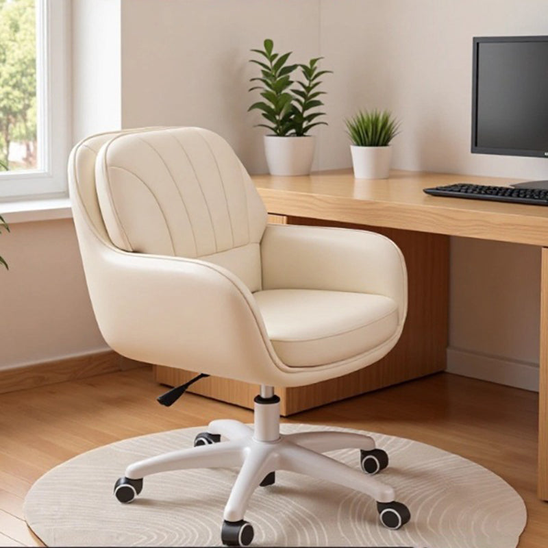 Modern Minimalist Square Rectangular Cat Scratch Leather Nylon Iron Solid Wood Plywood Swivel Height Adjustable Movable Desk Chair Backrest Armrest For Home Office