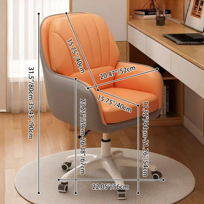 Modern Minimalist Square Rectangular Cat Scratch Leather Nylon Iron Solid Wood Plywood Swivel Height Adjustable Movable Desk Chair Backrest Armrest For Home Office
