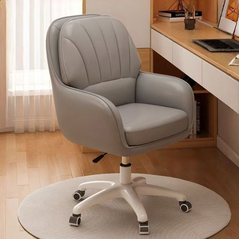 Modern Minimalist Square Rectangular Cat Scratch Leather Nylon Iron Solid Wood Plywood Swivel Height Adjustable Movable Desk Chair Backrest Armrest For Home Office