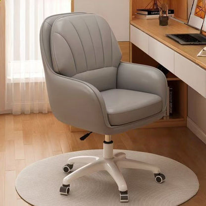 Modern Minimalist Square Rectangular Cat Scratch Leather Nylon Iron Solid Wood Plywood Swivel Height Adjustable Movable Desk Chair Backrest Armrest For Home Office