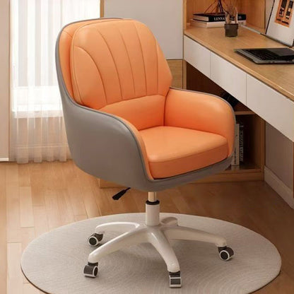 Modern Minimalist Square Rectangular Cat Scratch Leather Nylon Iron Solid Wood Plywood Swivel Height Adjustable Movable Desk Chair Backrest Armrest For Home Office