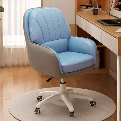 Modern Minimalist Square Rectangular Cat Scratch Leather Nylon Iron Solid Wood Plywood Swivel Height Adjustable Movable Desk Chair Backrest Armrest For Home Office