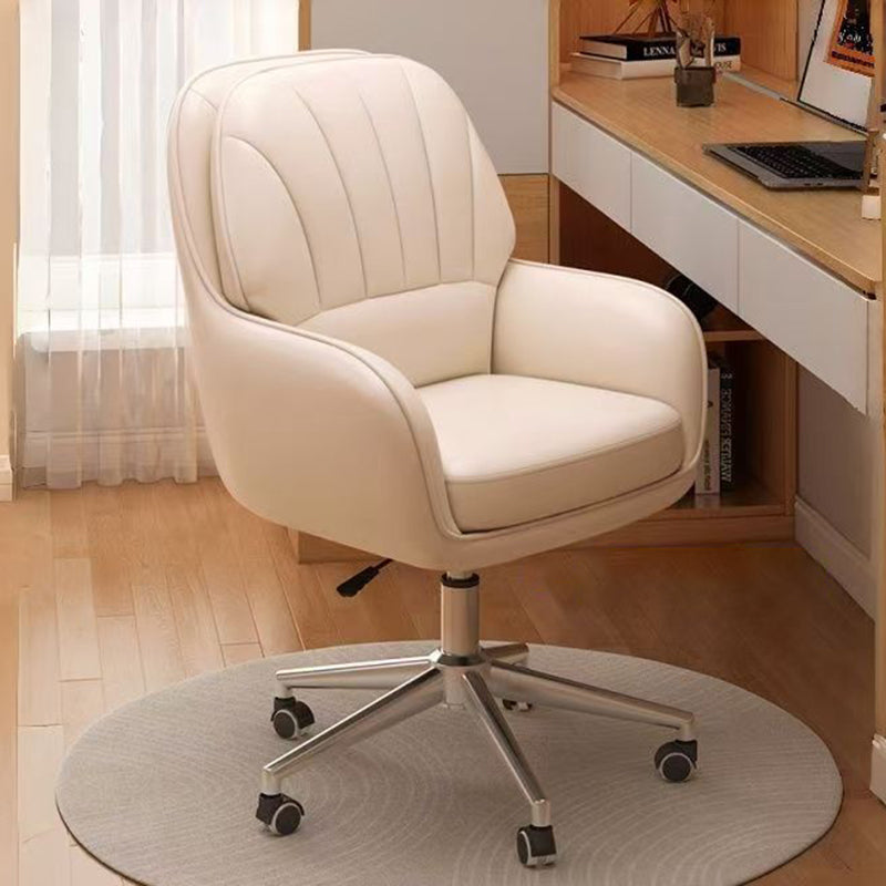 Modern Minimalist Square Rectangular Cat Scratch Leather Nylon Iron Solid Wood Plywood Swivel Height Adjustable Movable Desk Chair Backrest Armrest For Home Office