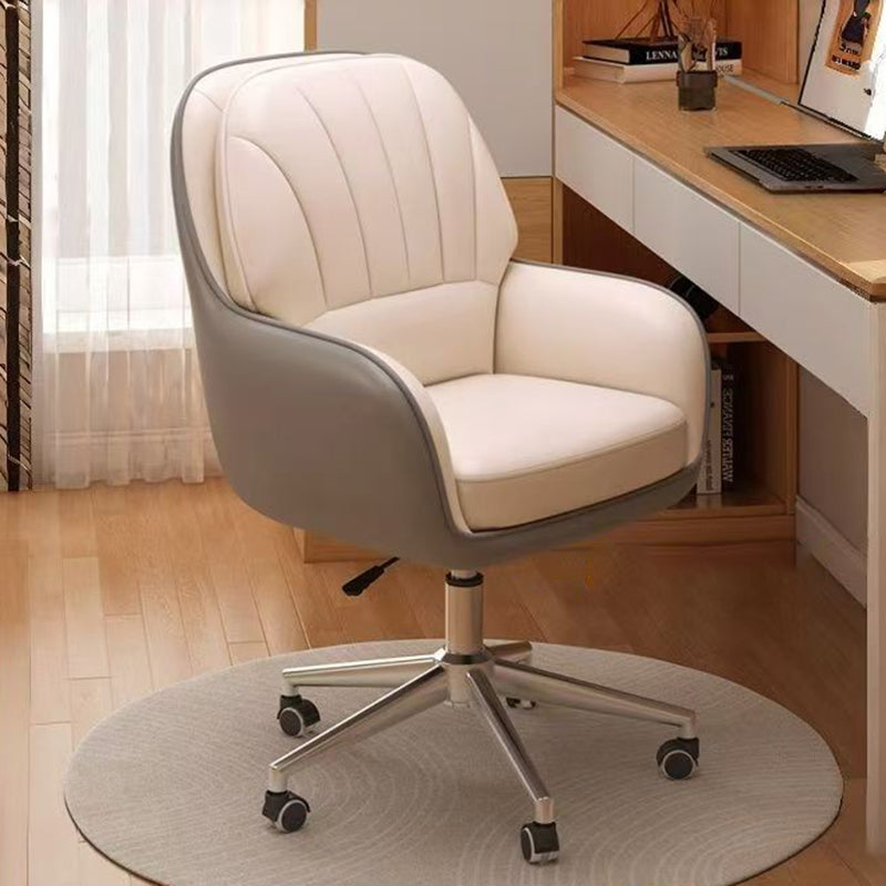 Modern Minimalist Square Rectangular Cat Scratch Leather Nylon Iron Solid Wood Plywood Swivel Height Adjustable Movable Desk Chair Backrest Armrest For Home Office