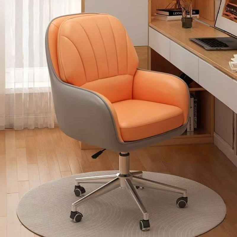 Modern Minimalist Square Rectangular Cat Scratch Leather Nylon Iron Solid Wood Plywood Swivel Height Adjustable Movable Desk Chair Backrest Armrest For Home Office