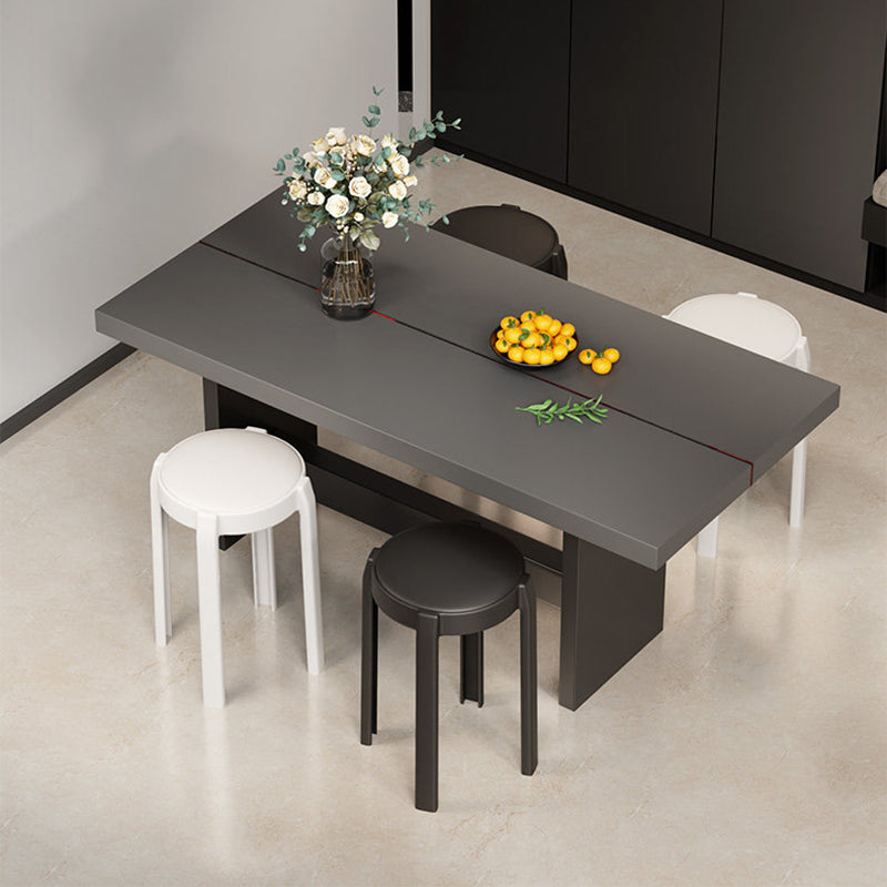 Modern Minimalist Round PU Leather PP Stackable Dining Chair Backrest Armrest For Dining Room & Kitchen