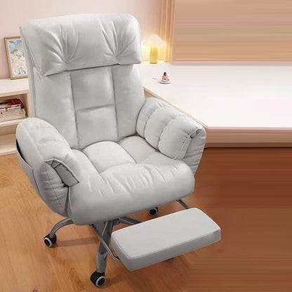 Modern Minimalist Square Rectangular Synthetic Fabric Plywood Steel Height Adjustable Swivel Desk Chair Backrest Armrest For Home Office