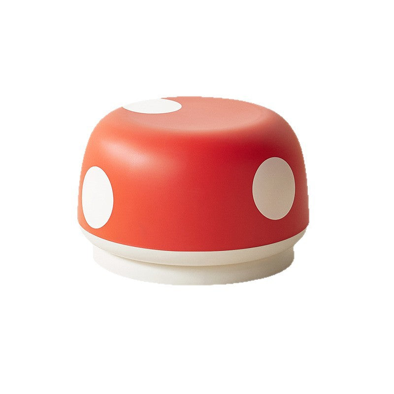 Contemporary Creative Kids PP Plastic Mushroom Shape Round Low Stool Stackable For Entryways, Living Room, Bedroom