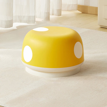 Contemporary Creative Kids PP Plastic Mushroom Shape Round Low Stool Stackable For Entryways, Living Room, Bedroom