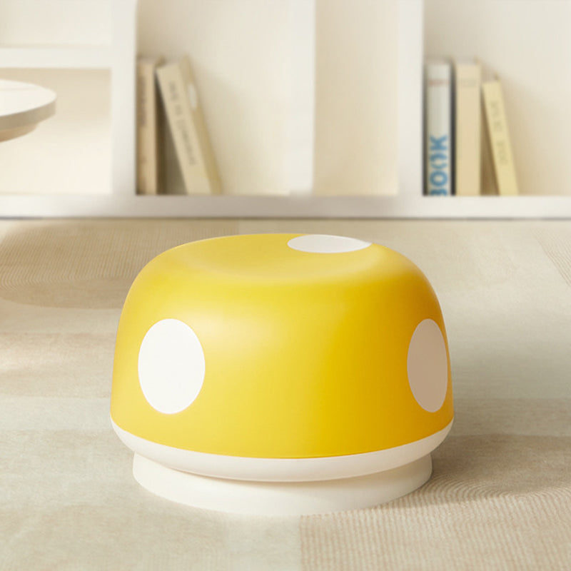 Contemporary Creative Kids PP Plastic Mushroom Shape Round Low Stool Stackable For Entryways, Living Room, Bedroom