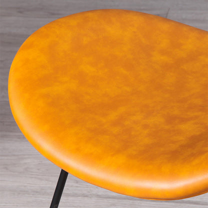 Contemporary Industrial Iron Bent Plywood PU Leather Ants Dining Chair Backrest Armless For Dining Room