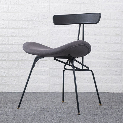 Contemporary Industrial Iron Bent Plywood PU Leather Ants Dining Chair Backrest Armless For Dining Room