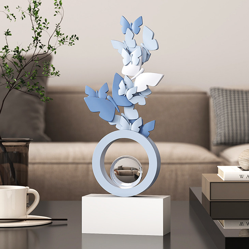 Modern Art Deco Resin Butterfly-shaped Table Decor For Living Room & Entryway
