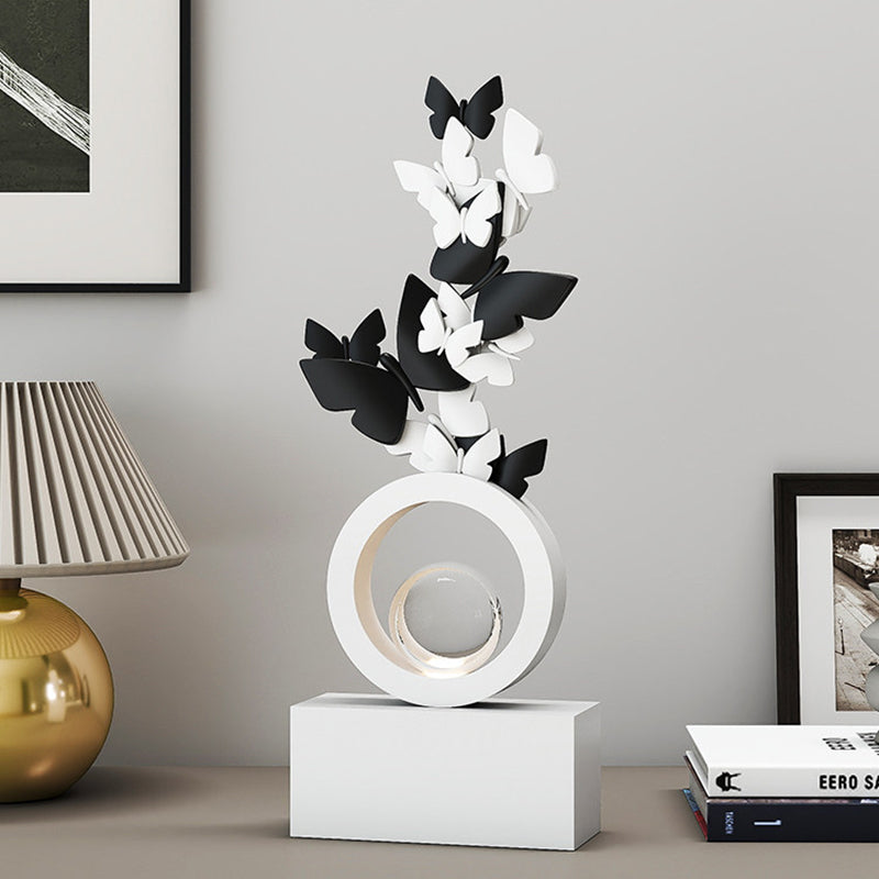 Modern Art Deco Resin Butterfly-shaped Table Decor For Living Room & Entryway
