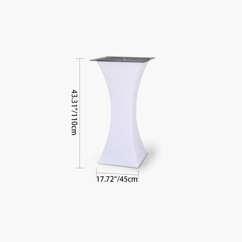 Contemporary Creative Round Tempered Glass PE LED Standing Floor Lamp For Kitchen