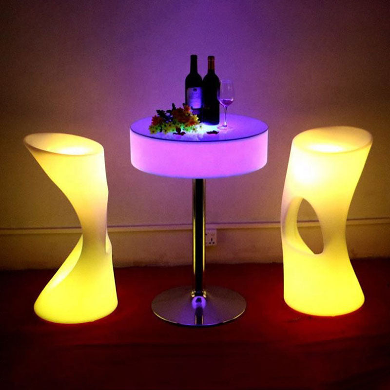 Contemporary Creative Round Tempered Glass PE LED Standing Floor Lamp For Kitchen