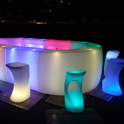 Contemporary Creative Round Tempered Glass PE LED Standing Floor Lamp For Kitchen