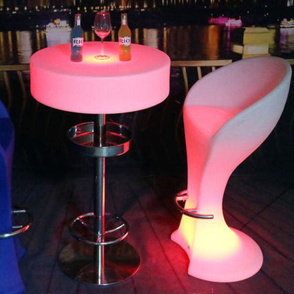 Contemporary Creative Round Tempered Glass PE LED Standing Floor Lamp For Kitchen