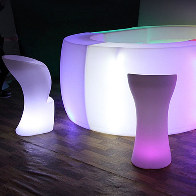 Contemporary Creative Round Tempered Glass PE LED Standing Floor Lamp For Kitchen