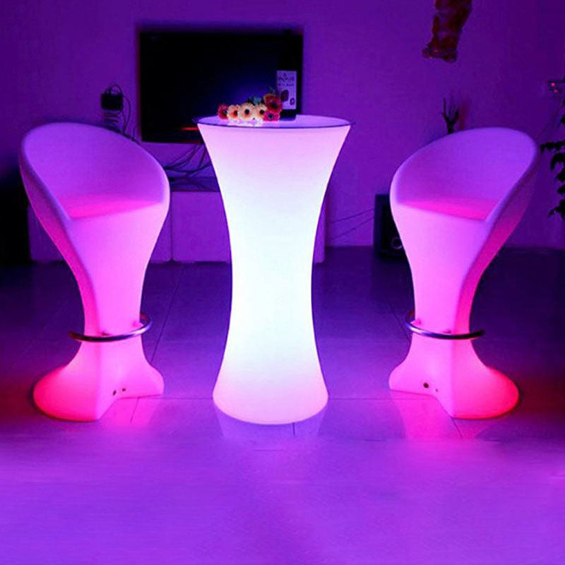 Contemporary Creative Round Tempered Glass PE LED Standing Floor Lamp For Kitchen