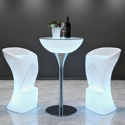 Contemporary Creative Round Tempered Glass PE LED Standing Floor Lamp For Kitchen