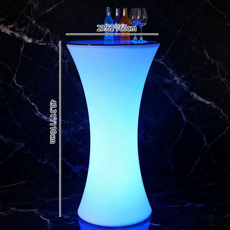 Contemporary Creative Round Tempered Glass PE LED Standing Floor Lamp For Kitchen
