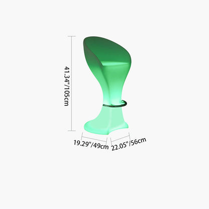Contemporary Creative Round Tempered Glass PE LED Standing Floor Lamp For Kitchen