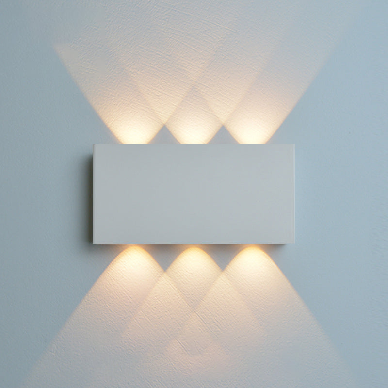 Modern Minimalist Rectangle Aluminum Iron LED Wall Sconce Lamp  For Bedroom