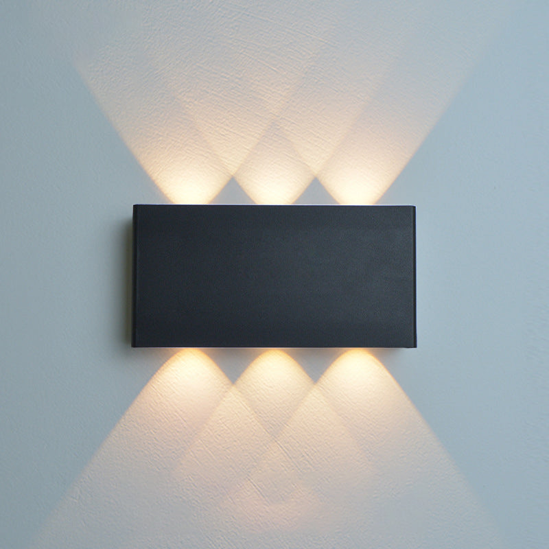 Modern Minimalist Rectangle Aluminum Iron LED Wall Sconce Lamp  For Bedroom