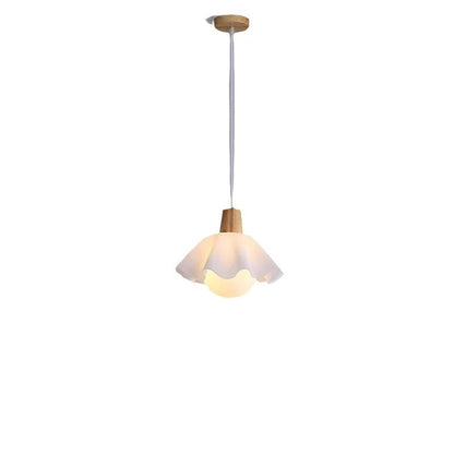 Modern Minimalist Flower Wood Acrylic 1/3 Light Island Light Chandelier For Dining Room