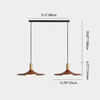 Modern Minimalist Round Disc Iron LED Island Light Chandelier For Dining Room