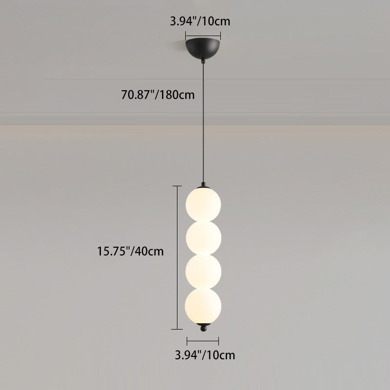 Contemporary Scandinavian Gourd Aluminum Acrylic LED Pendant Light For Bedroom
